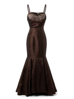Sale!!!!! Prom Vintage Maggie Sottero Chocolate Brown Beaded Gown